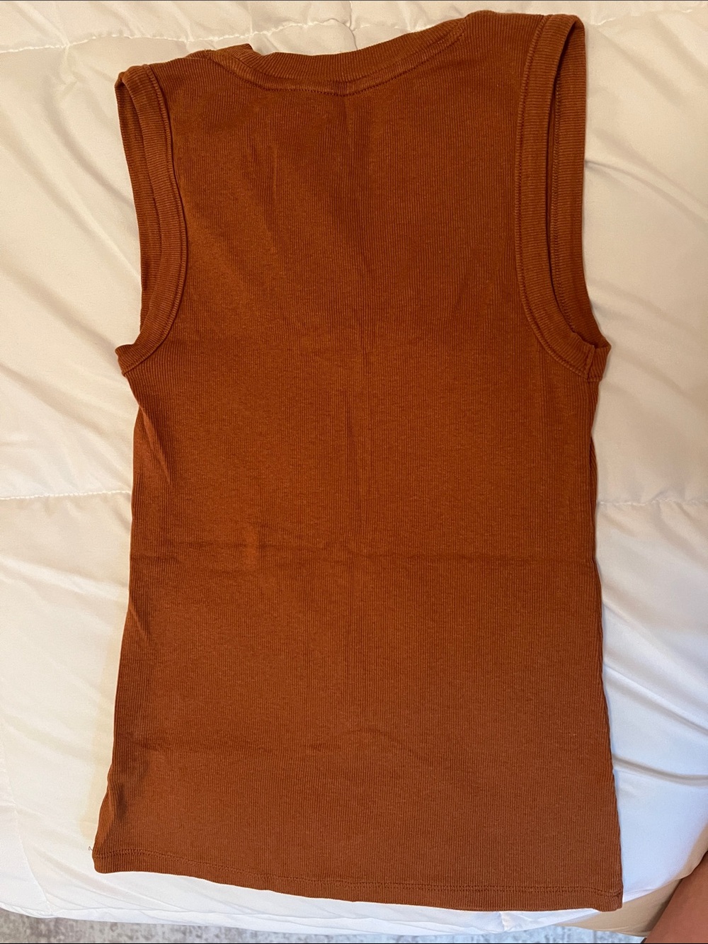 A New Day Ribbed Tank Top - Rust - Picture 4 of 4